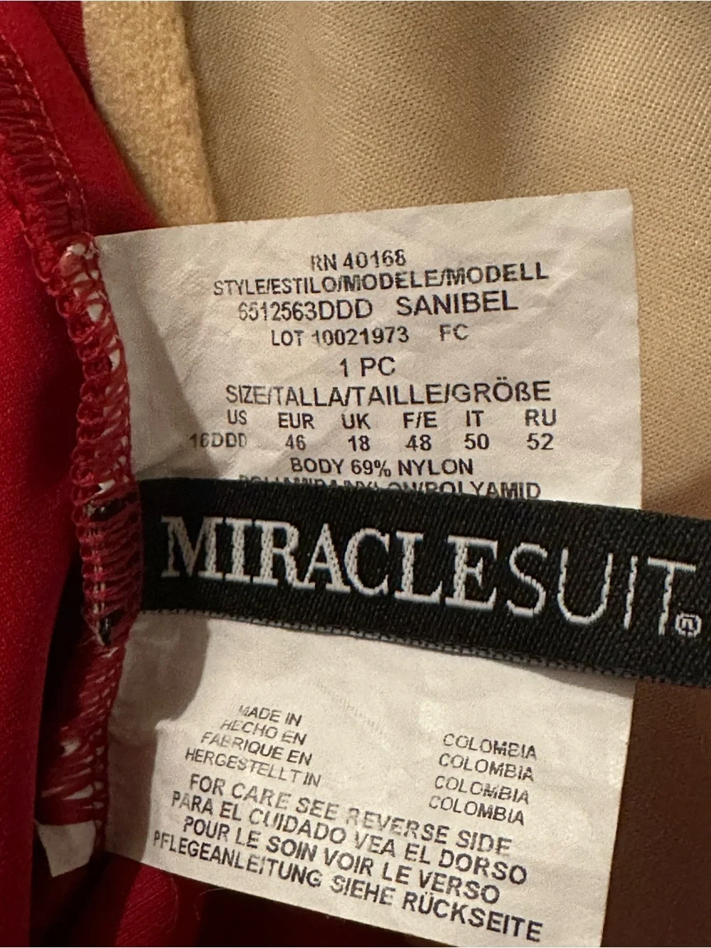 Miraclesuit Sanibel Underwire One-Piece Swimsuit Plus size 16DDD